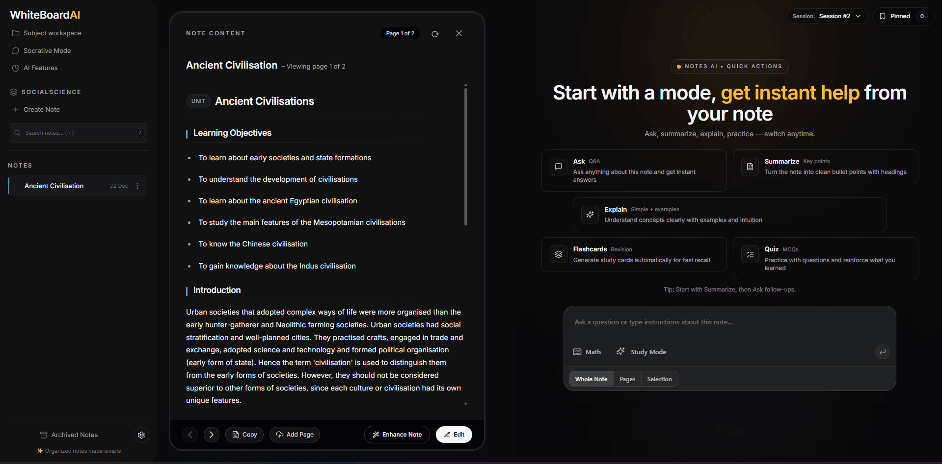 Notes Mode screenshot